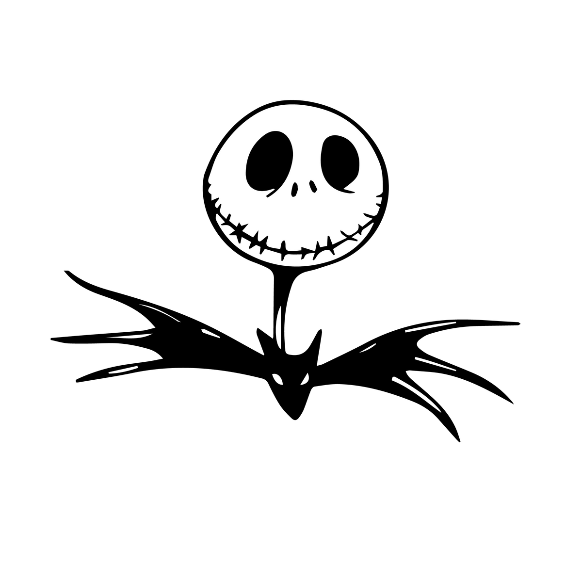 Engraved Jack Skellington–Inspired Christmas Slate Coaster