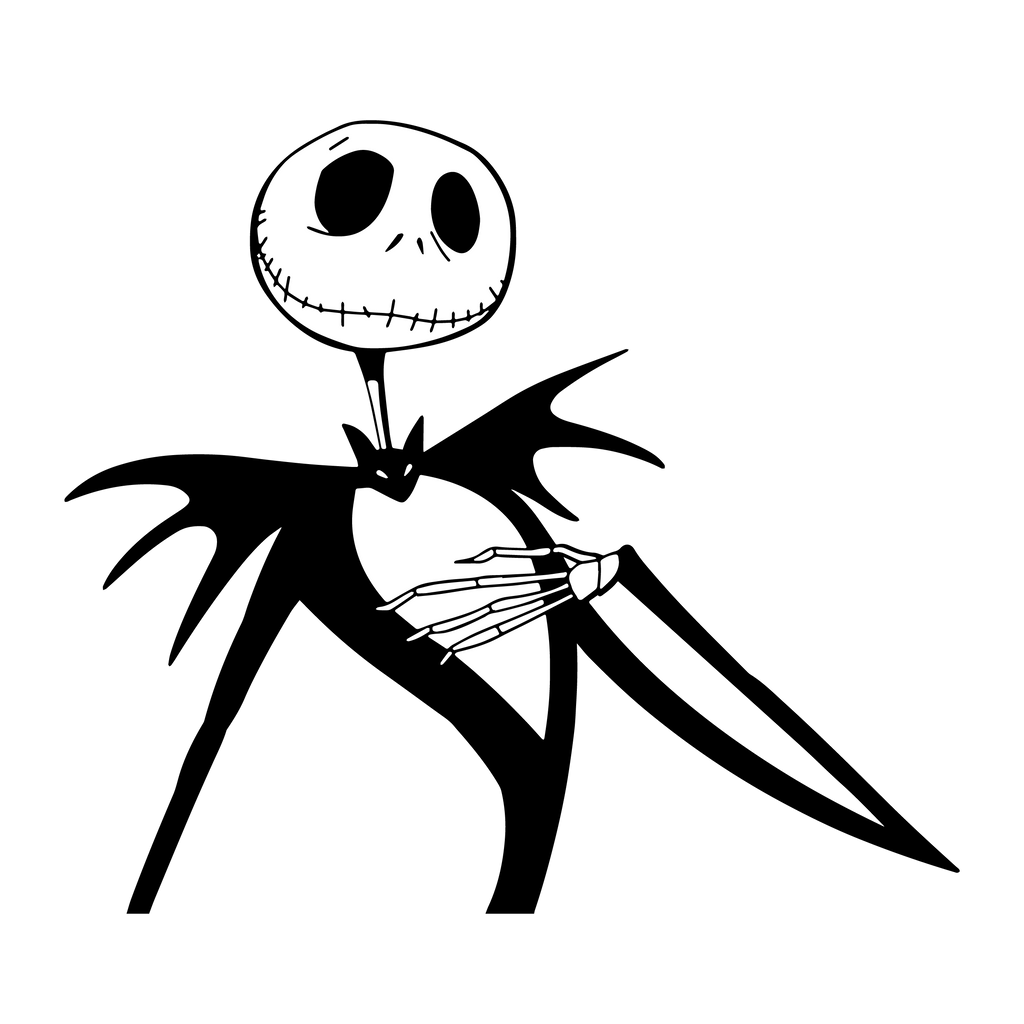 Engraved Jack Skellington–Inspired Christmas Slate Coaster