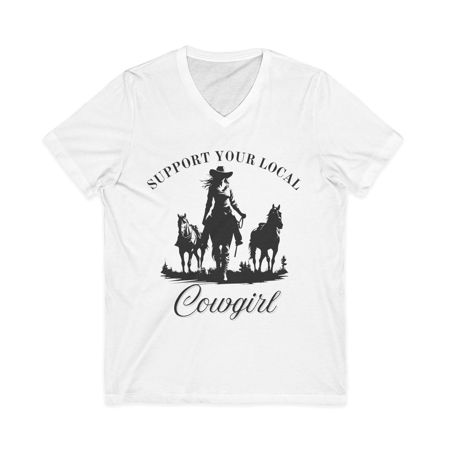 “Support Your Local Cowgirl” T-Shirt – Western Cowgirl Graphic Tee