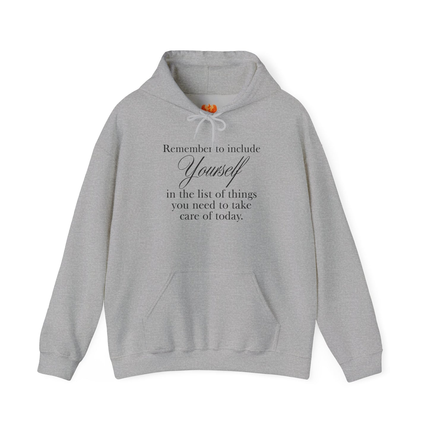 Remember to Include Yourself hoodie | Self Care Quote Sweatshirt, Light Colors