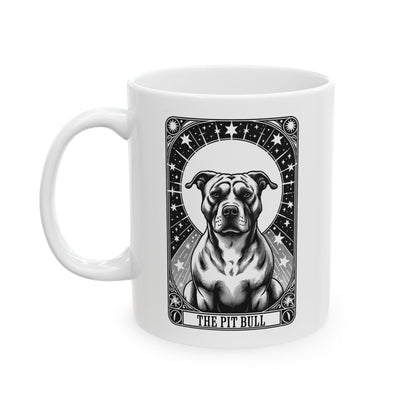 Pit Bull Card Design Ceramic Mug | 11 oz & 15 oz
