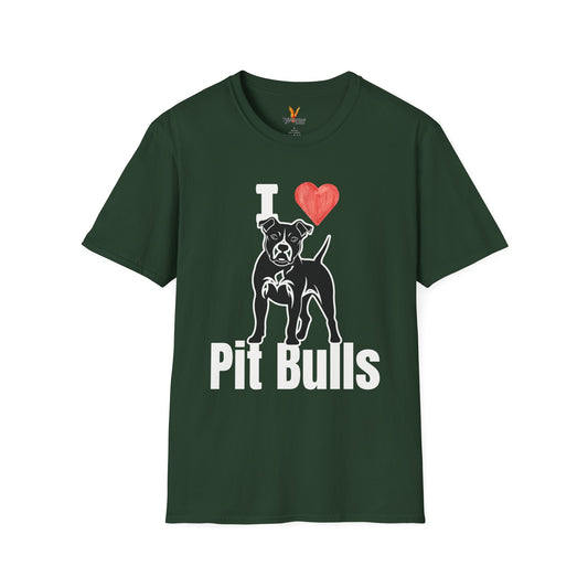 “I ❤️ Pit Bulls” T-Shirt – Pit Bull Advocate & Dog Lover Tee