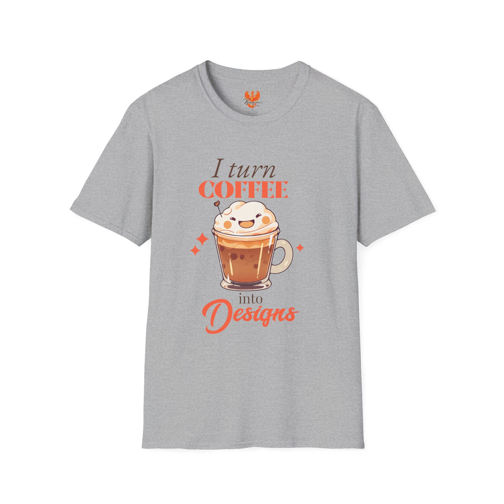 👕 “I Turn Coffee Into Designs” T-Shirt – Creator & Small Business Tee
