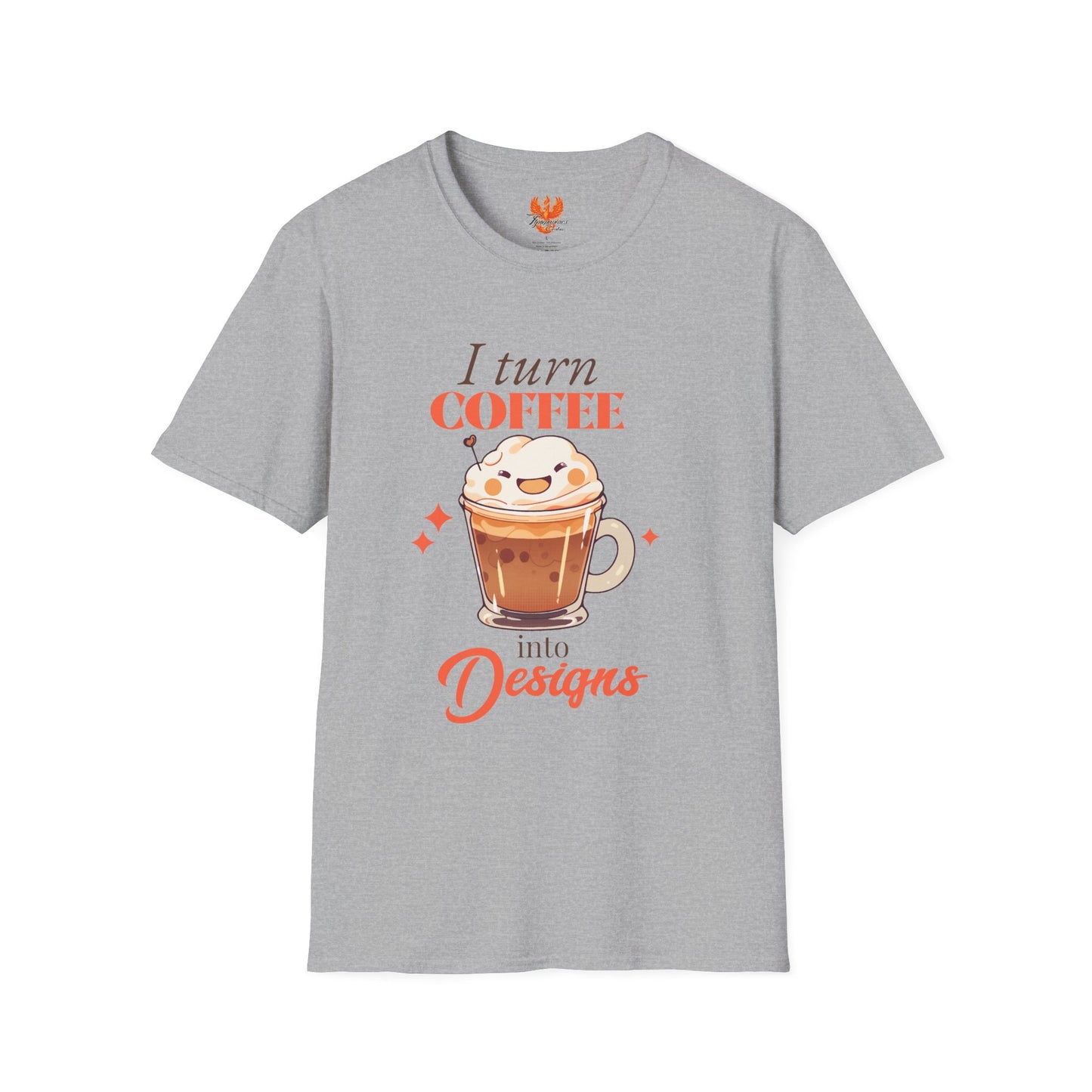 👕 “I Turn Coffee Into Designs” T-Shirt – Creator & Small Business Tee