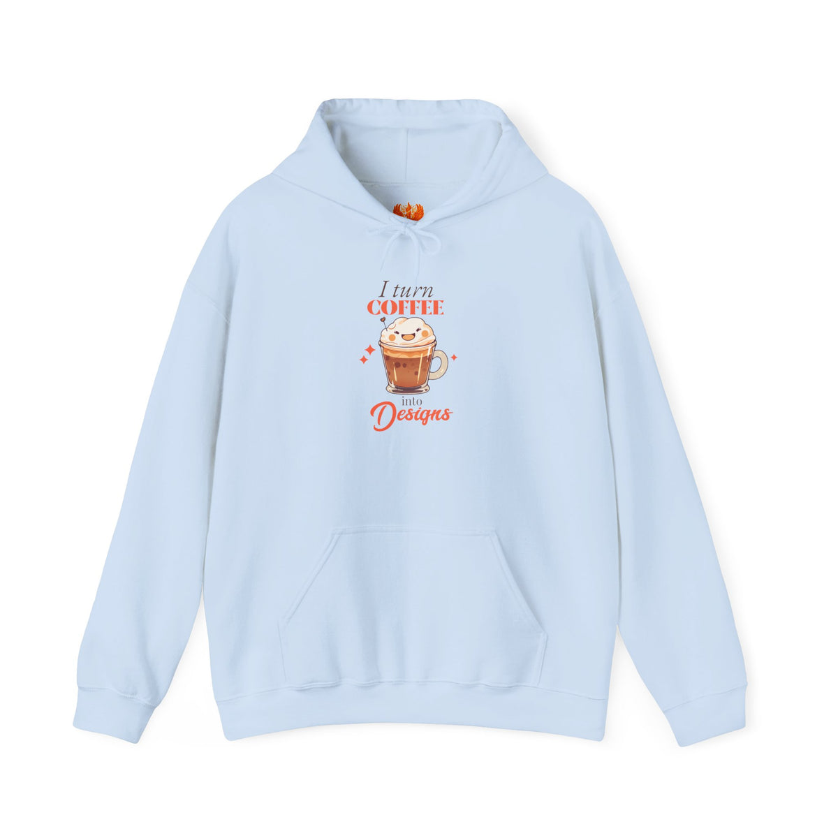 “I Turn Coffee Into Designs” Hoodie – Cozy Creator & Small Business Sweatshirt