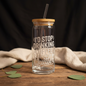 20oz Custom Engraved Glass Cup - Rustic