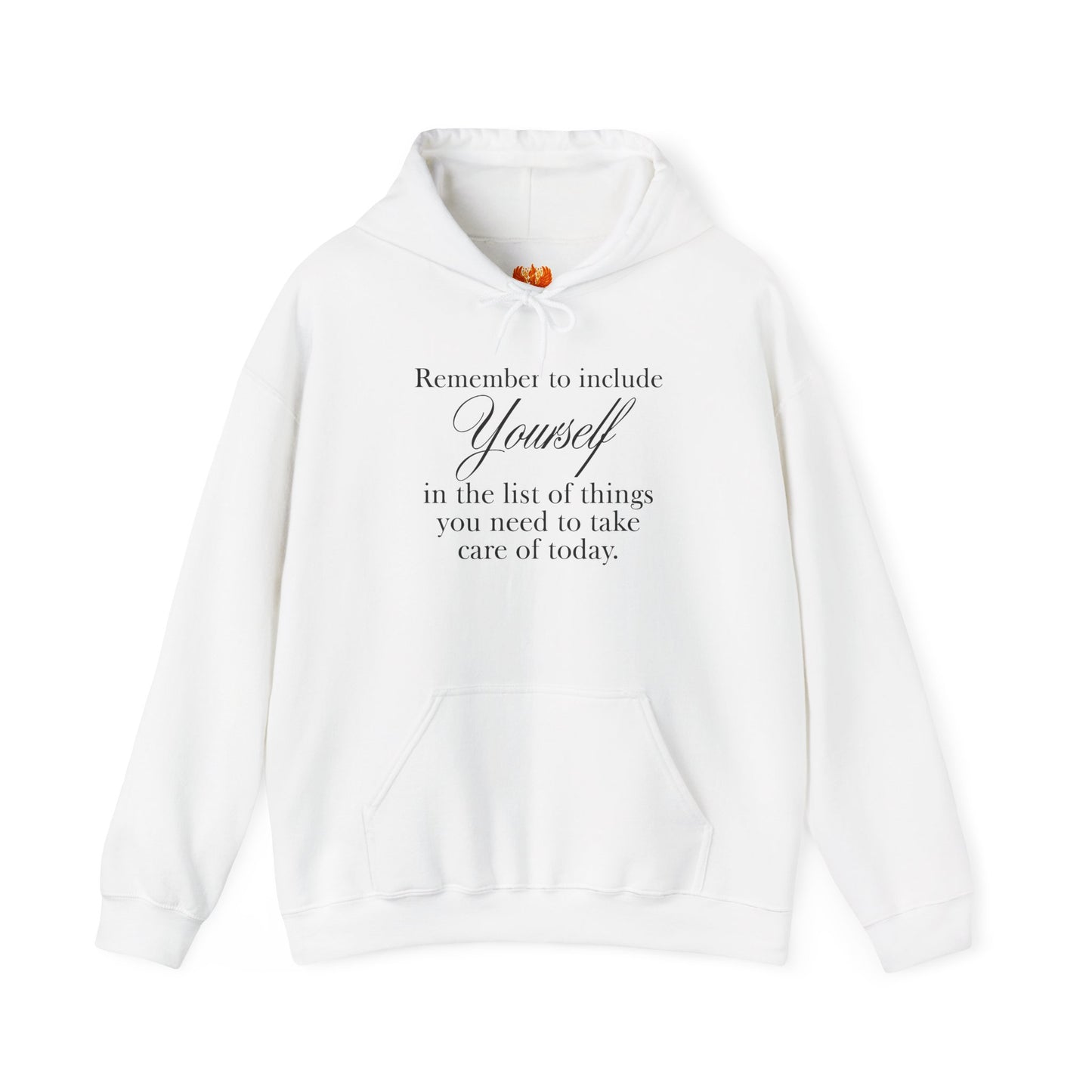 Remember to Include Yourself hoodie | Self Care Quote Sweatshirt, Light Colors