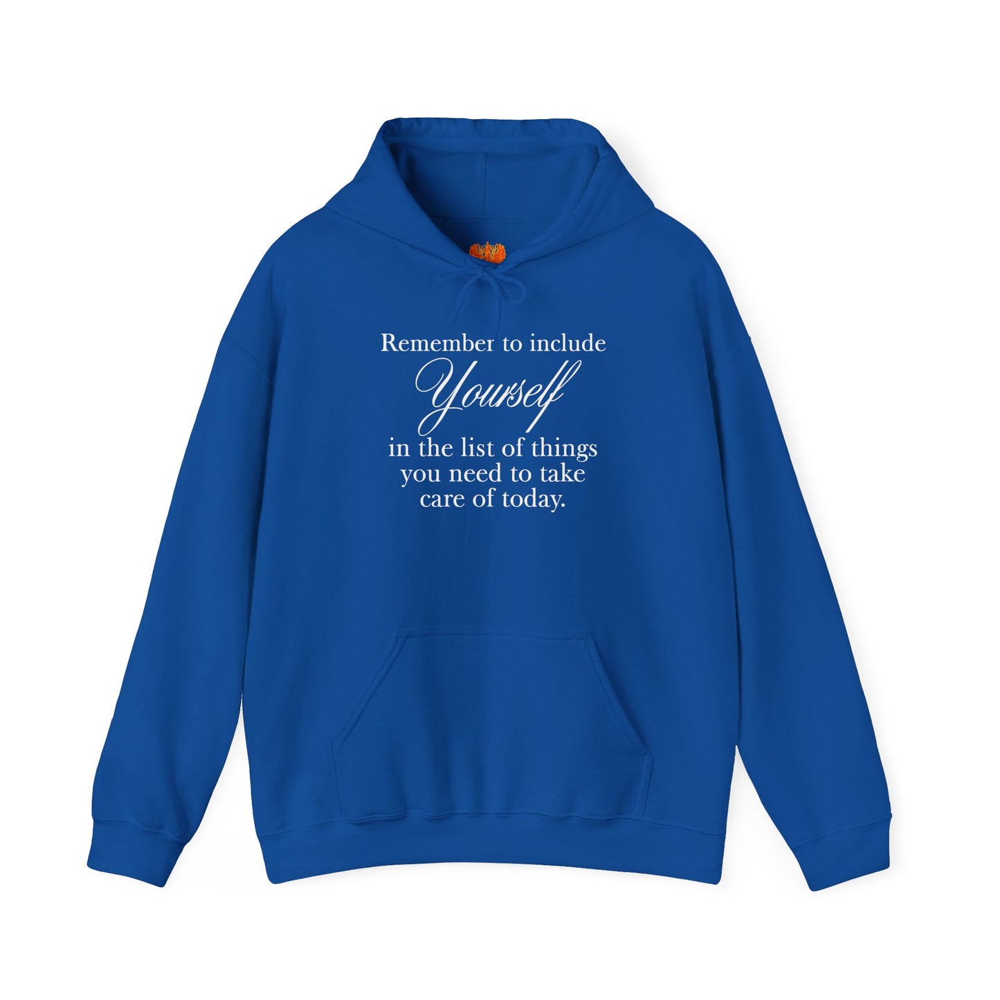 Remember to Include Yourself hoodie | Self Care Quote Sweatshirt, Dark Colors