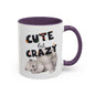 Cute But Crazy Cat Mug – 11oz & 15oz (Multiple Color Options)