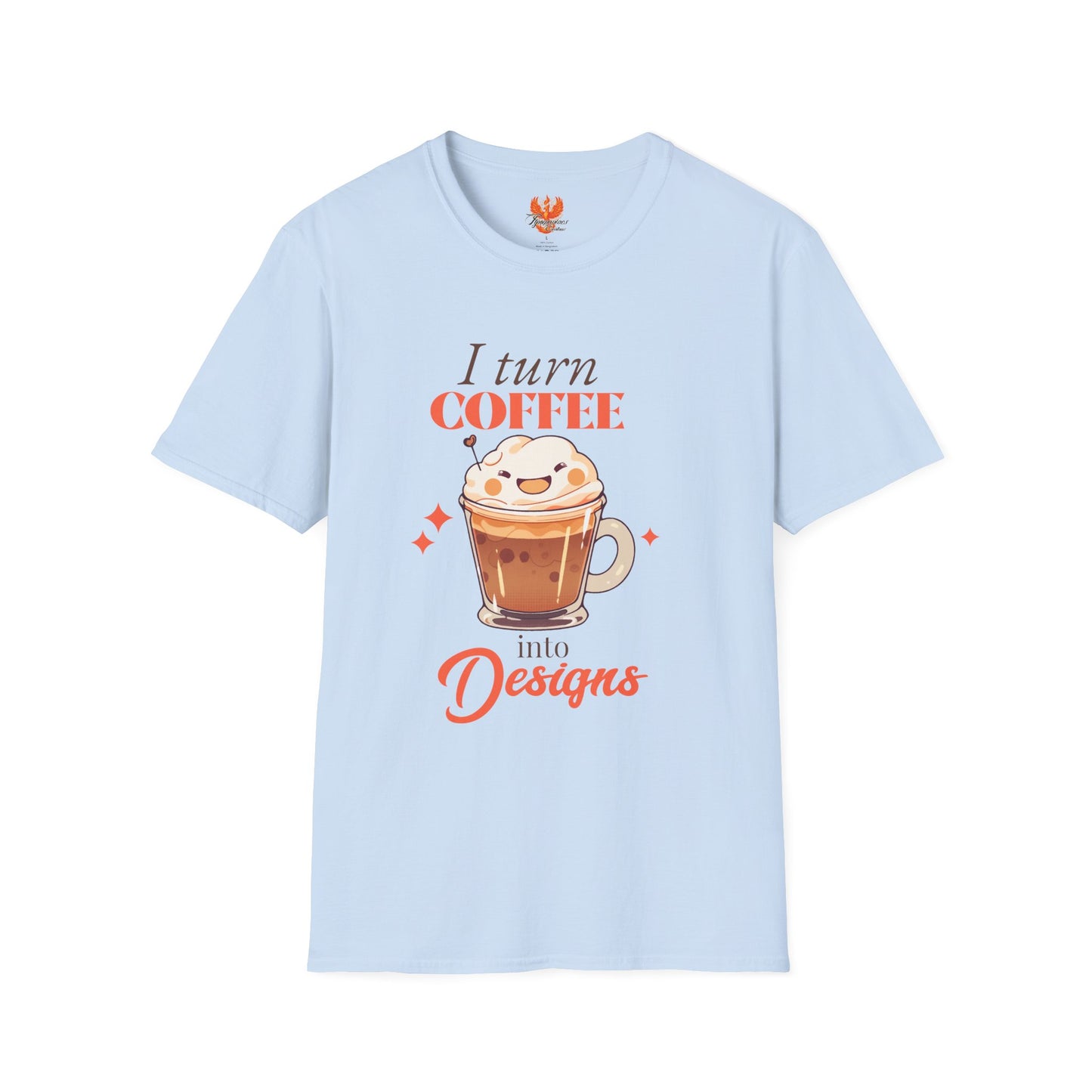 👕 “I Turn Coffee Into Designs” T-Shirt – Creator & Small Business Tee
