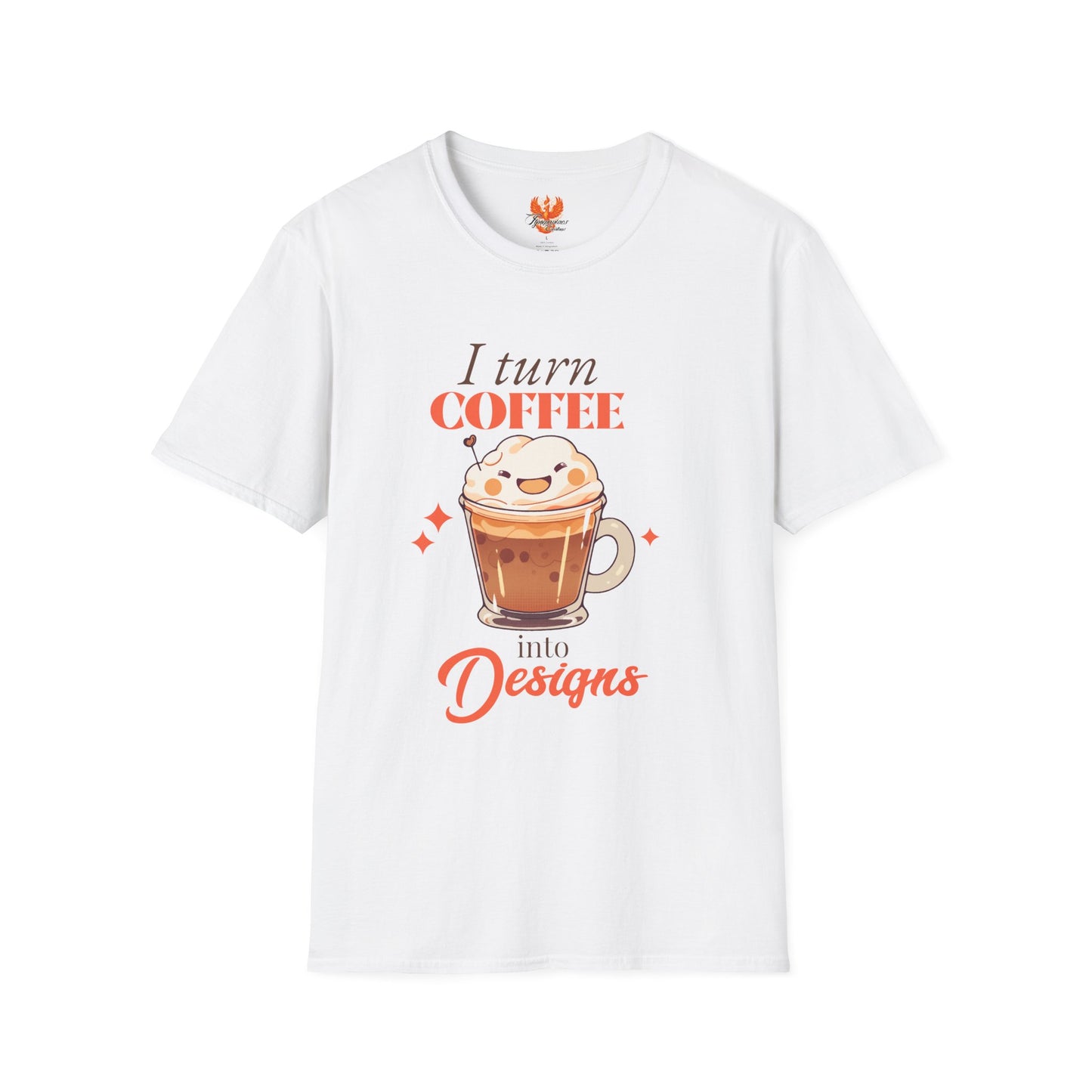 👕 “I Turn Coffee Into Designs” T-Shirt – Creator & Small Business Tee