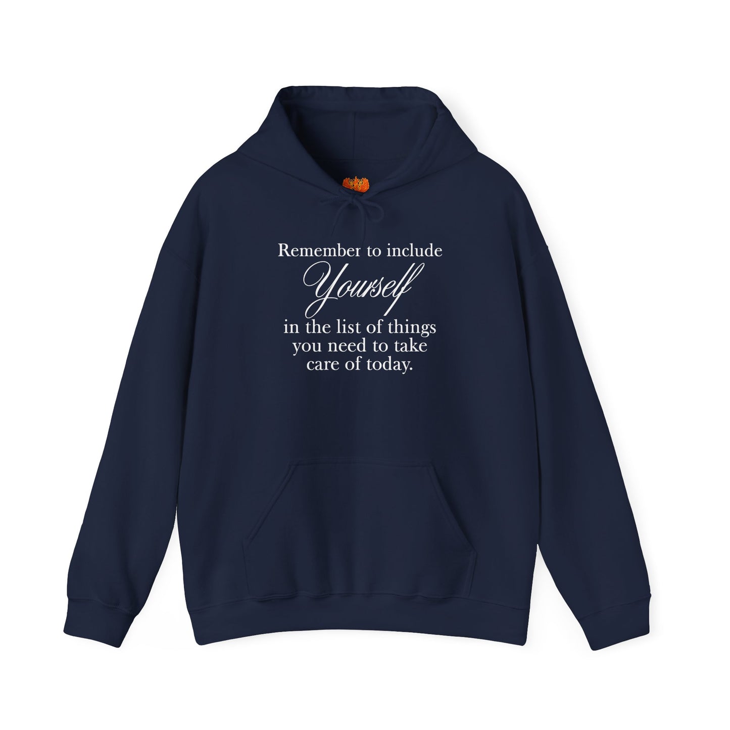 Remember to Include Yourself hoodie | Self Care Quote Sweatshirt, Dark Colors