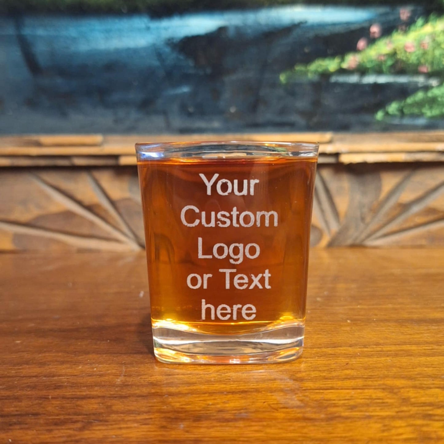 Personalized Shot Glass – Custom Engraved 2.2 oz Glass – Wedding Favor, Groomsmen Gift, Party Keepsake, Logo or Name