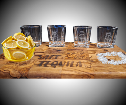 Shot Glass Board - Lemon, Salt, and Shot Glass Holder