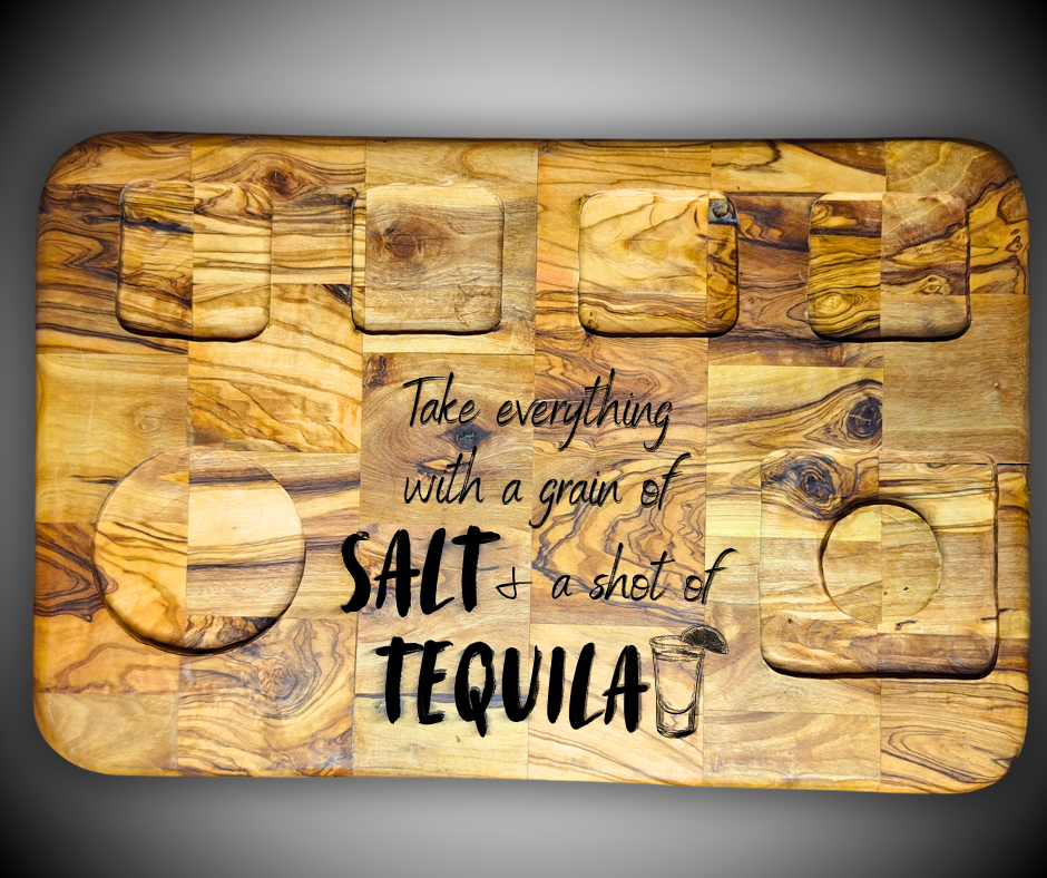 Shot Glass Board - Lemon, Salt, and Shot Glass Holder