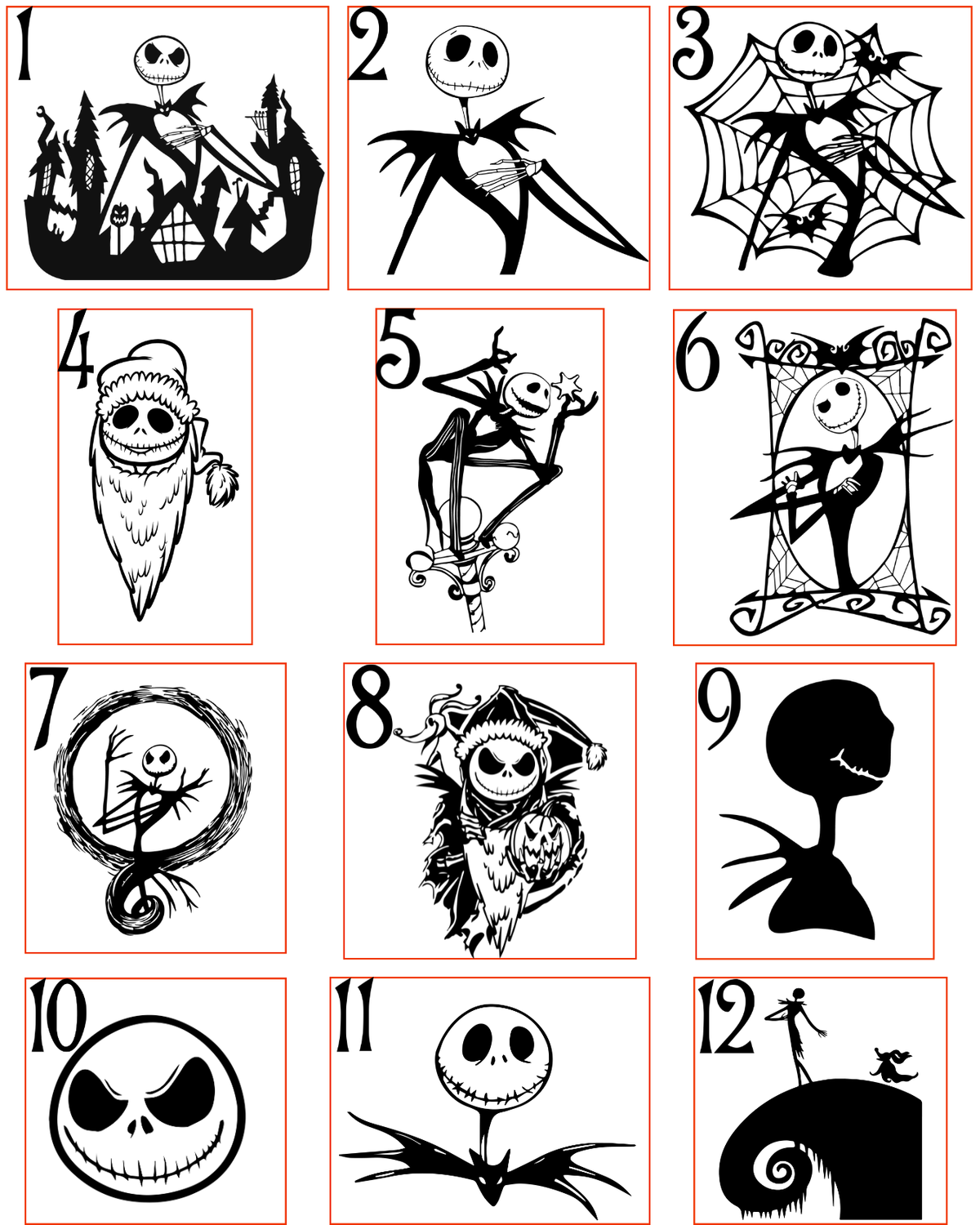 Engraved Jack Skellington–Inspired Christmas Slate Coaster
