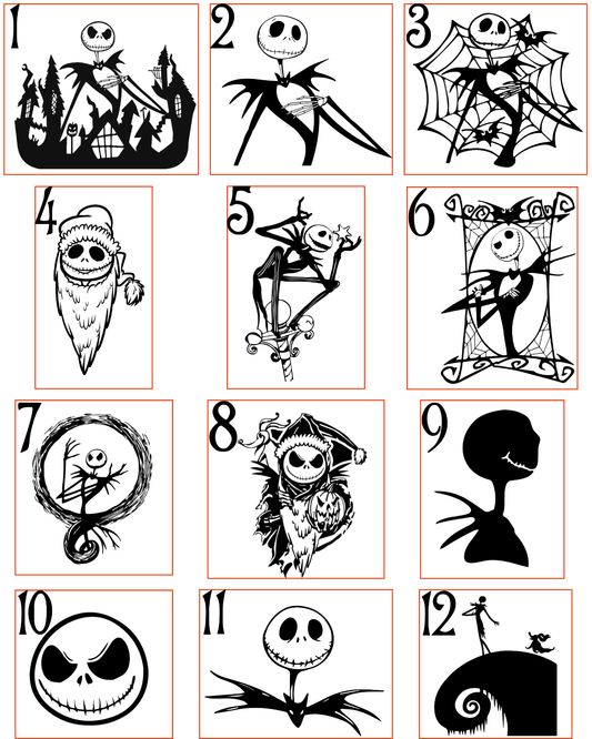 Engraved Jack Skellington–Inspired Christmas Slate Coaster | Holiday Home Décor | Christmas Gift for Fans