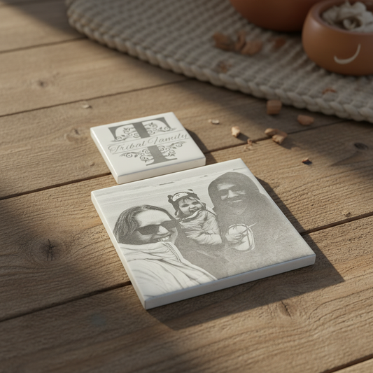 Custom Engraved Ceramic Tile - Rustic 2